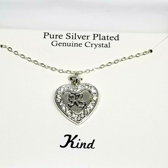 18" Necklace Silver Plated Genuine Crystal Kind - Picture 1 of 4